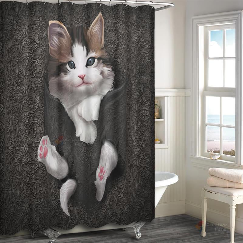 All Cute Cats Collection Shower Curtain - Creative Fans