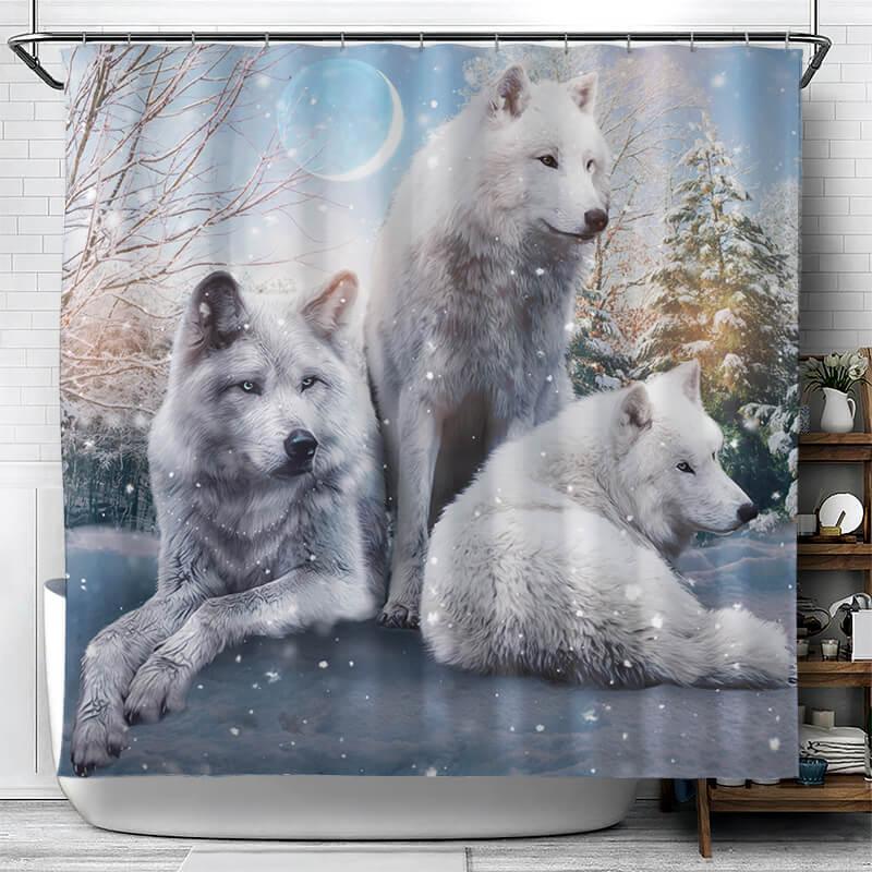 Wolves themed Shower Curtain - Creative Fans