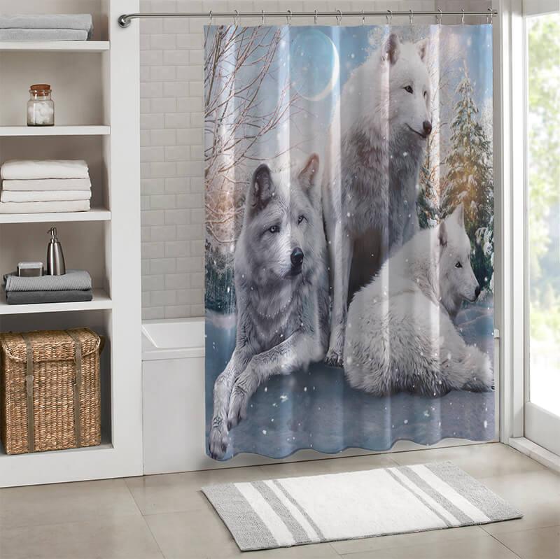 Wolves themed Shower Curtain - Creative Fans