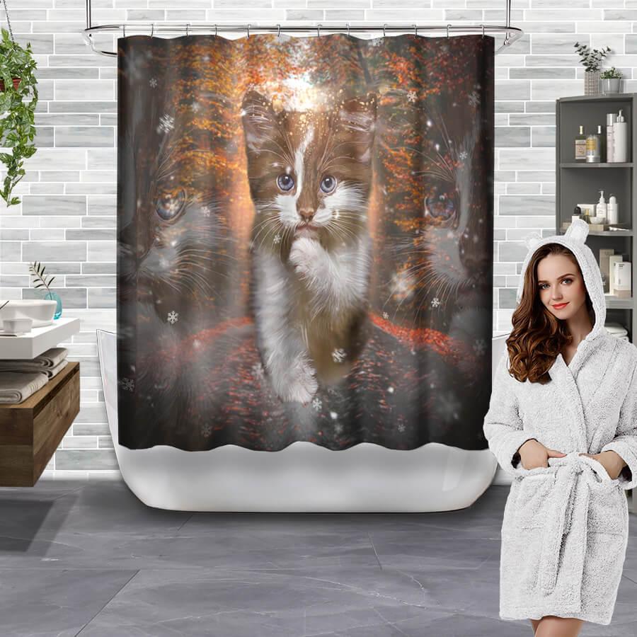 All Cute Cats Collection Shower Curtain - Creative Fans