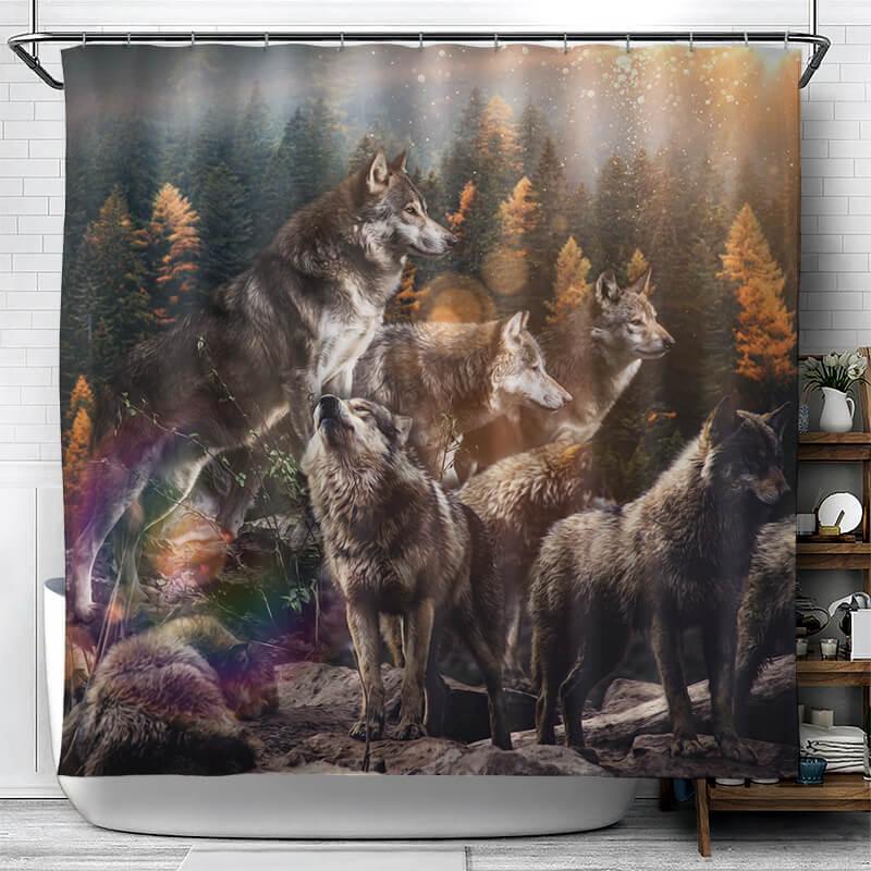 Wolves themed Shower Curtain - Creative Fans