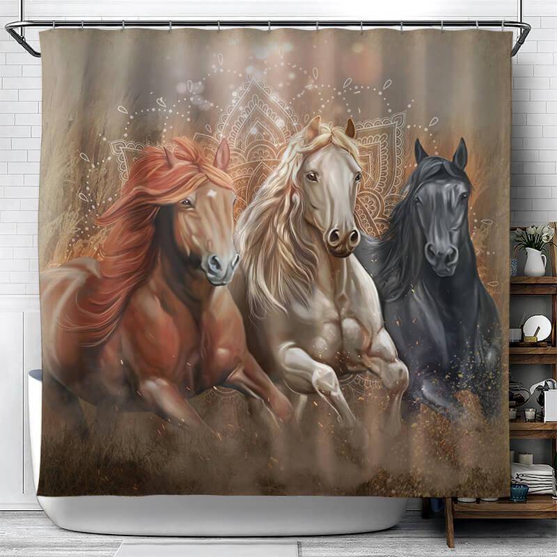 Waterproof - Horses Collection Shower Curtain - Creative Fans