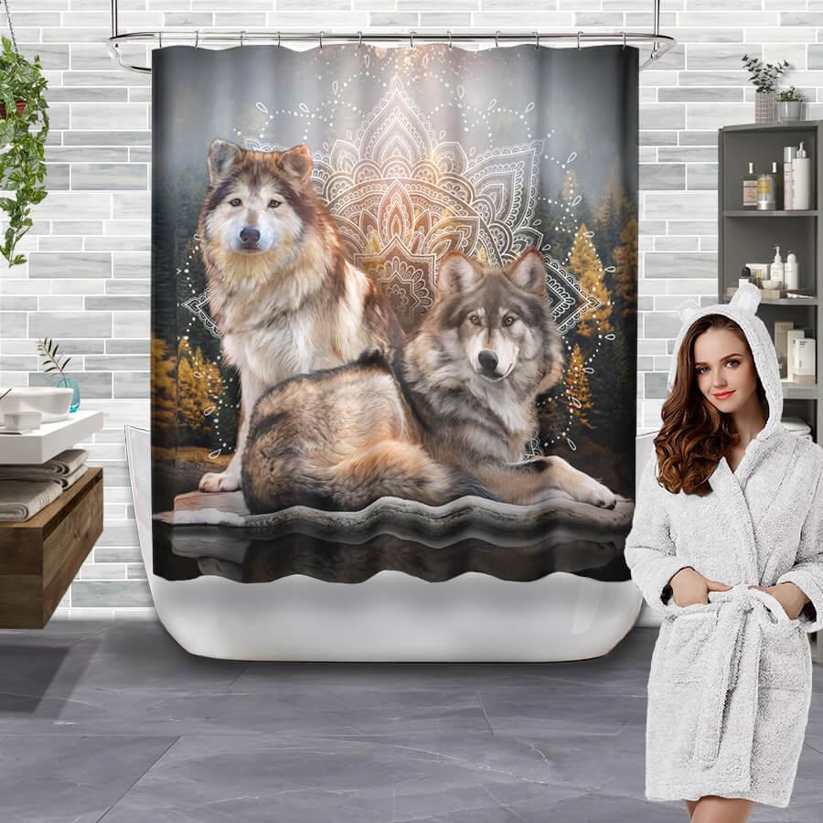 Wolves themed Shower Curtain - Creative Fans