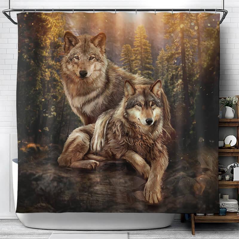 Wolves themed Shower Curtain - Creative Fans