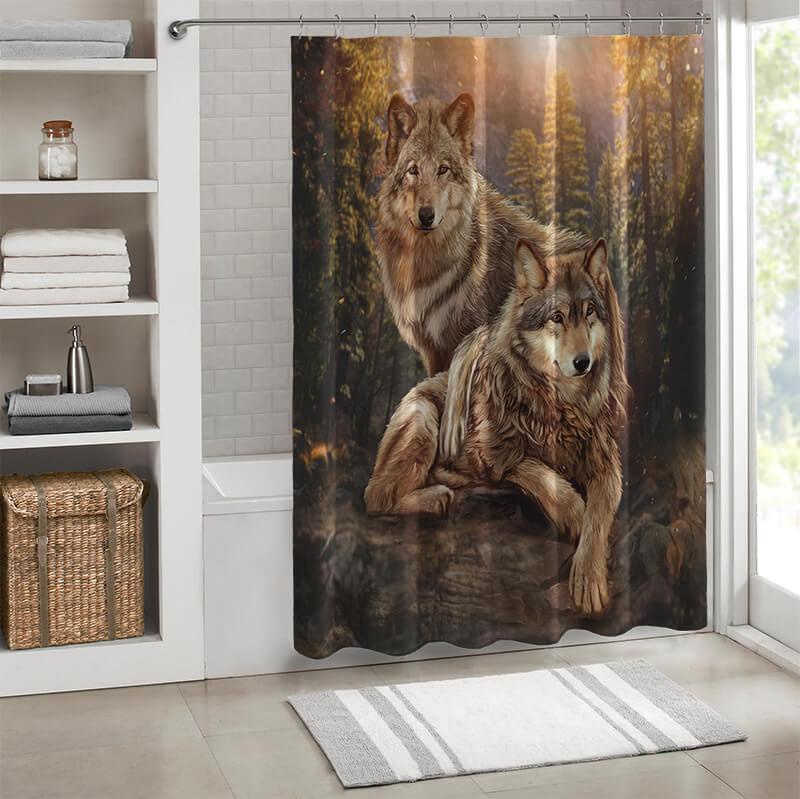 Wolves themed Shower Curtain - Creative Fans