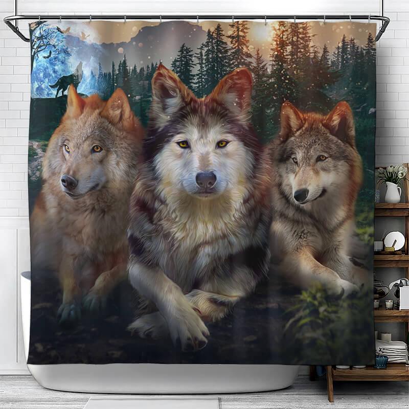 Wolves themed Shower Curtain - Creative Fans