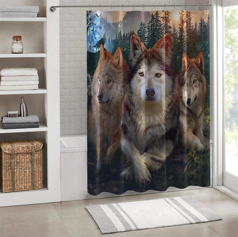 Wolves themed Shower Curtain - Creative Fans