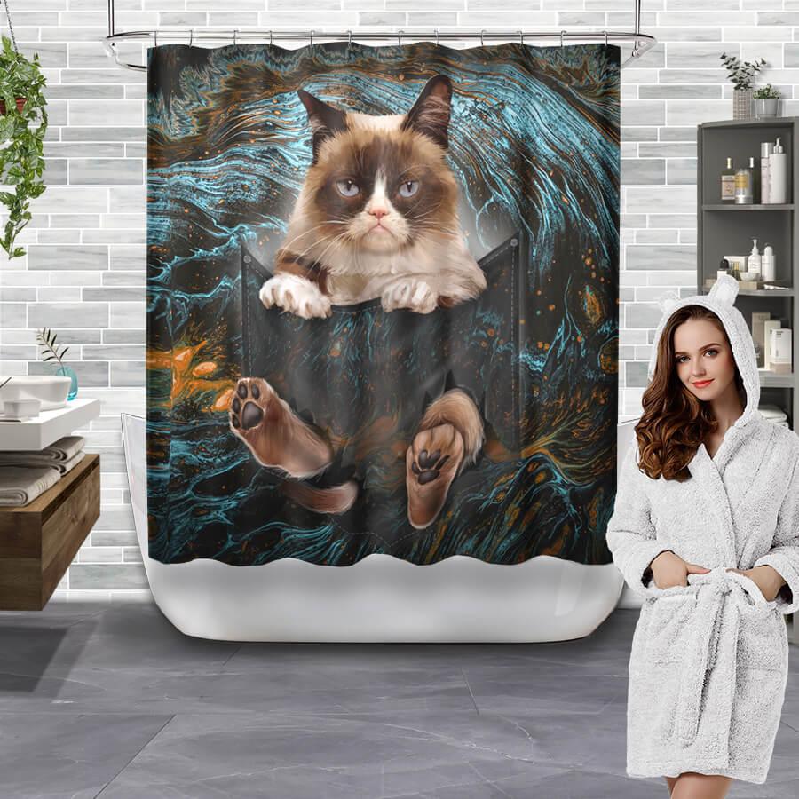 All Cute Cats Collection Shower Curtain - Creative Fans