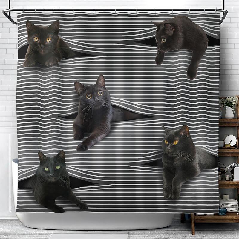 All Cute Cats Collection Shower Curtain - Creative Fans