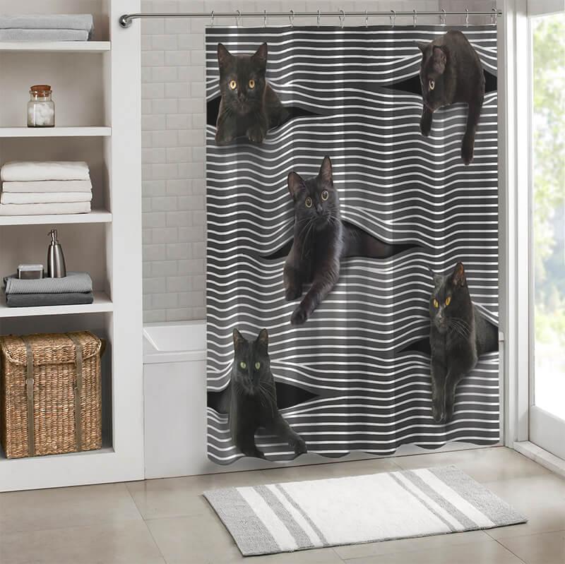 All Cute Cats Collection Shower Curtain - Creative Fans